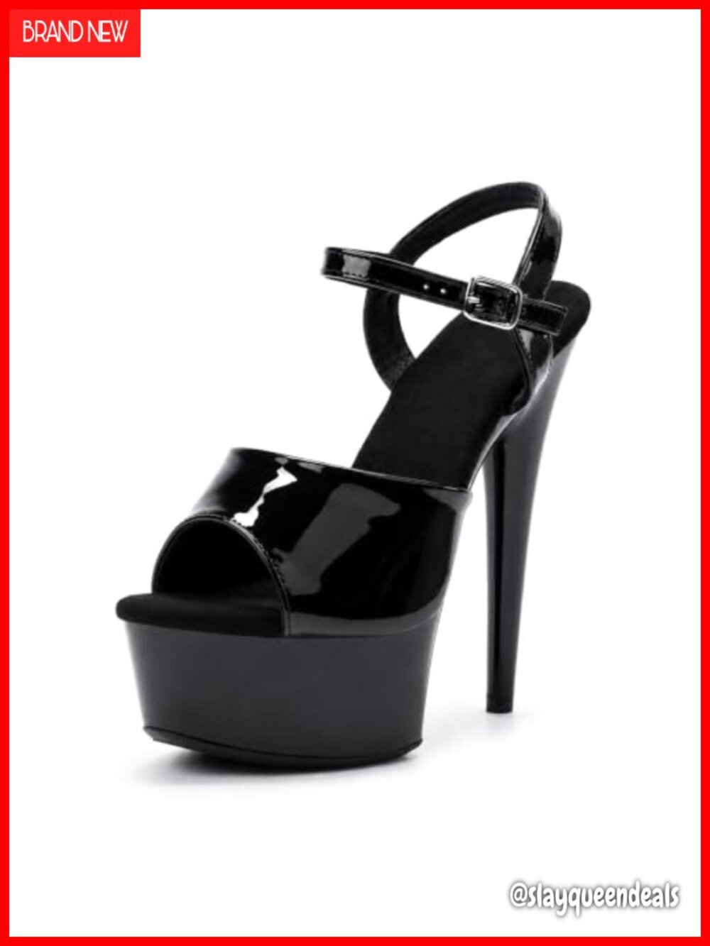 Women's 6 Inch Platform Sandal Heels With Ankle Strap Stiletto Pole Dance